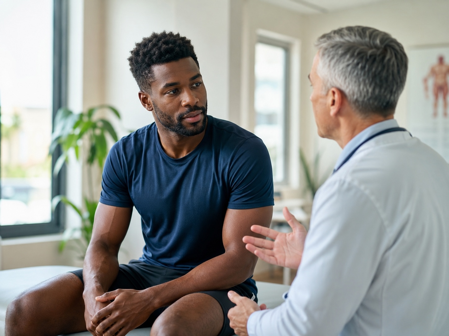 Patient and doctor in consultation