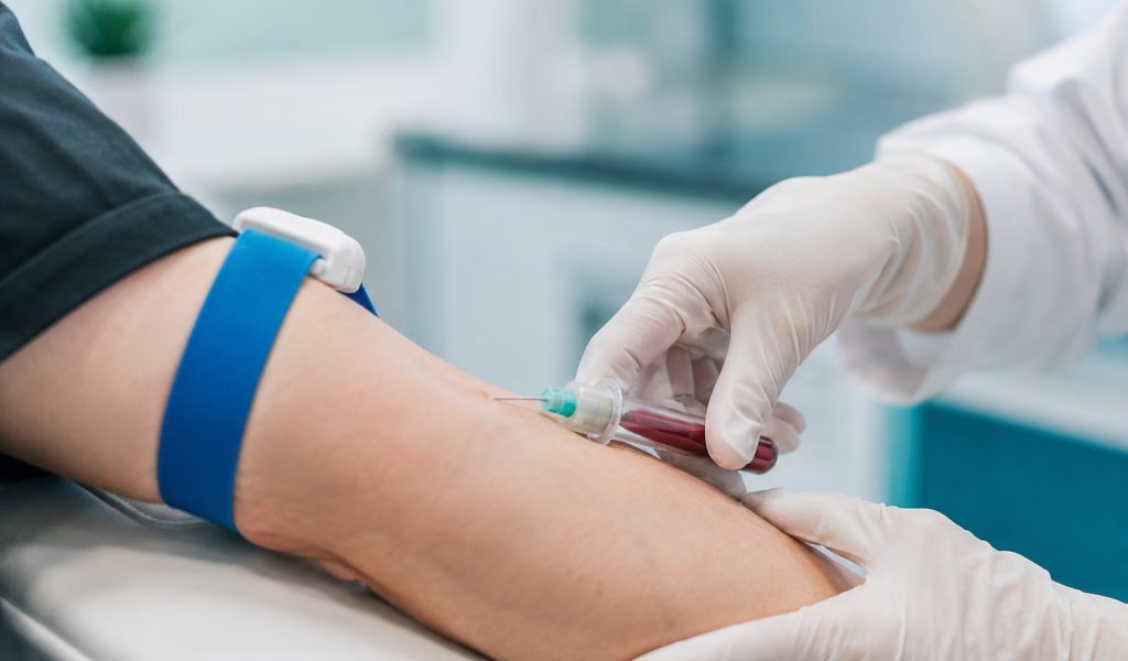 Medical blood draw in a sterile setting