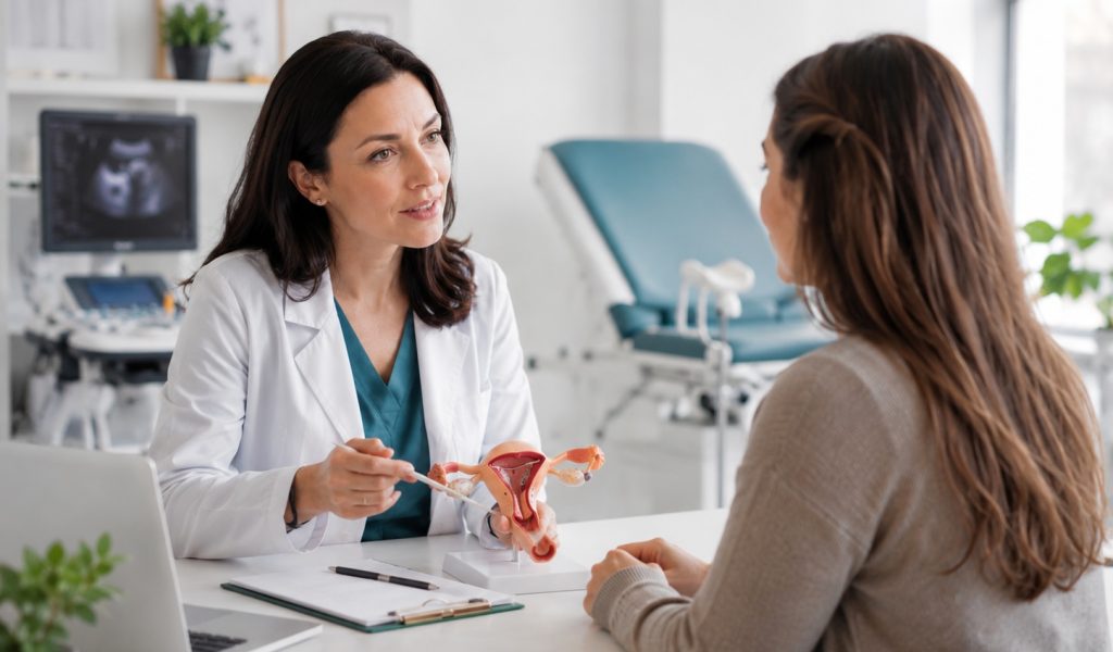Medical consultation in a modern office