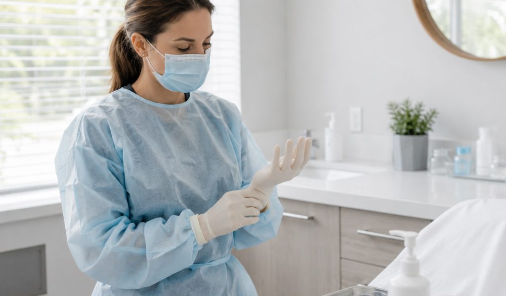Preparing for a procedure in calm surroundings