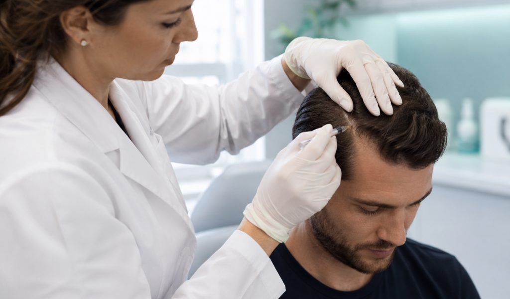 Scalp treatment in a modern clinic